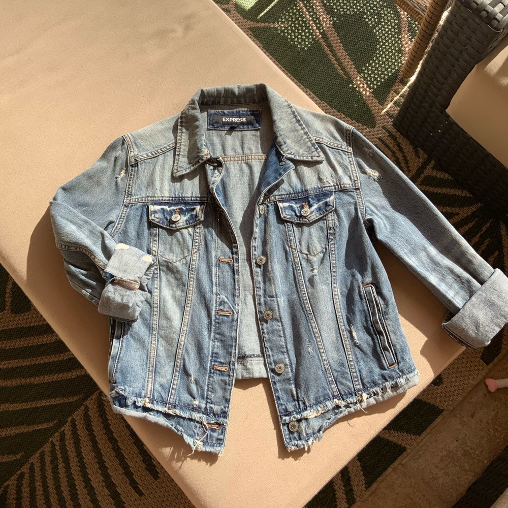 Express Light Blue Jean Jacket